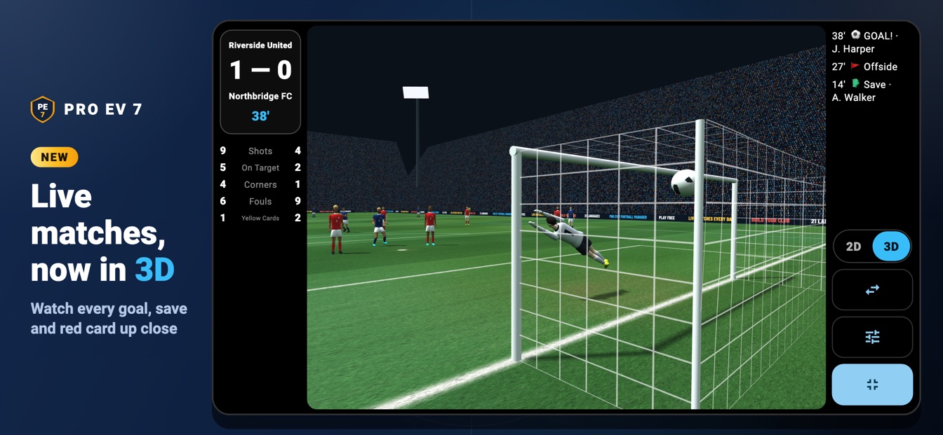 PRO EV 7 live match in 3D